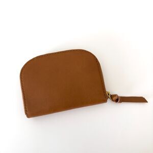 NWOT Madewell Burnished Caramel The Zip Leather Wallet
